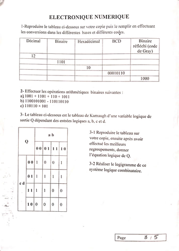 Électronique analogique et numérique BTS 2021