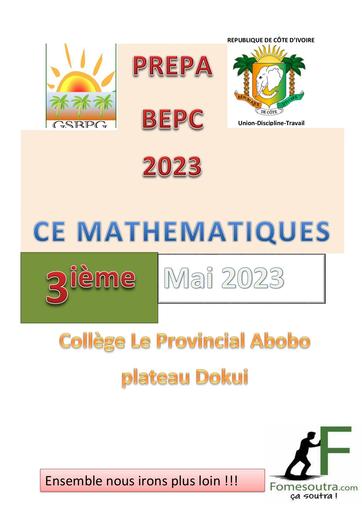 Prepa Bepc 2023 Maths By Tehua.pdf