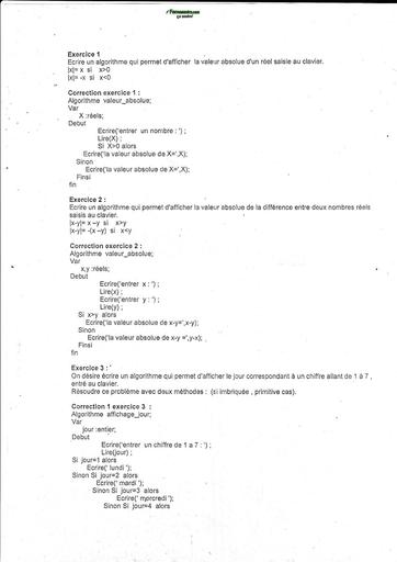 LICENCE MATHS INFO SUJET ALGORITHME ET CORRECTION by TEHUA