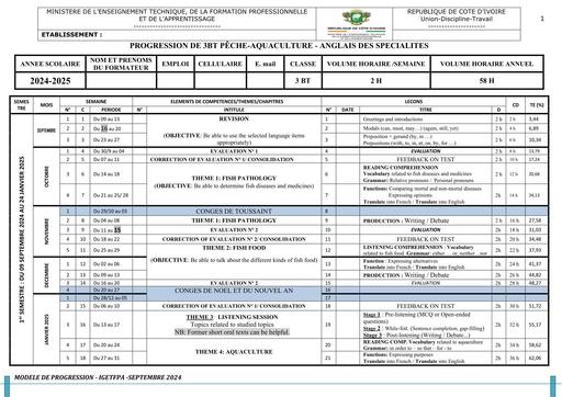 ANGLAIS 3BT PÊCHE AQUAC 2024 2025