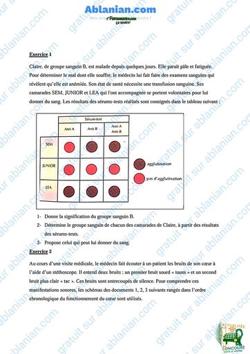 FP SVT concours administratif exercice type concours 2025 by TEHUA