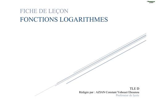 FICHE DE COURS 5 FONCTIONS LOGARITHME Tle D BY TEHUA
