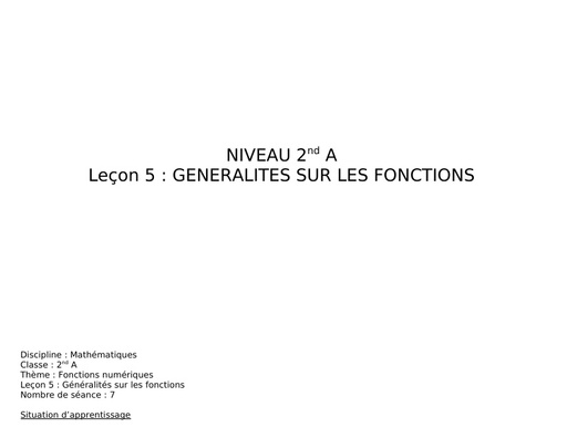 Fiche de cours maths 2nde A Leçon 5 Calcul Numérique by Tehua