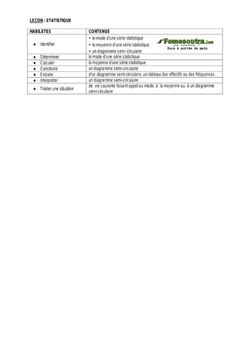 Statistique - Guide pédagogique Maths 4ème