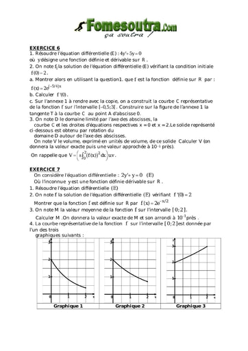 TP 25 équations différentielles maths niveau Terminale D