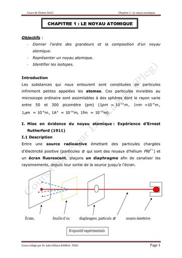 Cours de Chimie 2nd C by Tehua