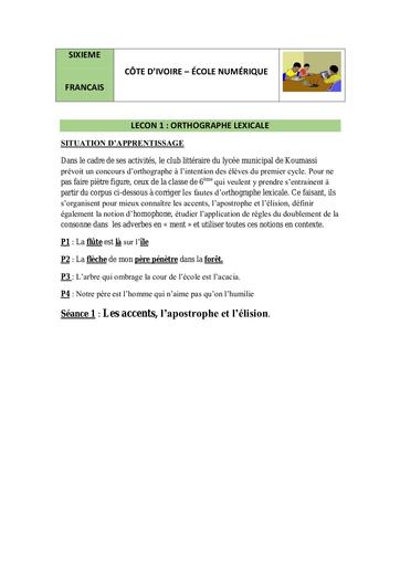 6e ORTHO L1 ortho lexi S1 accents apostrophe