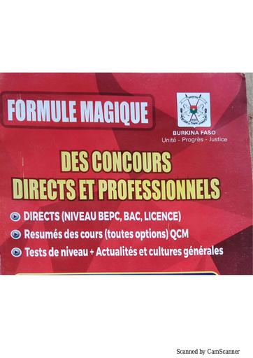Concours formule magique pdf
