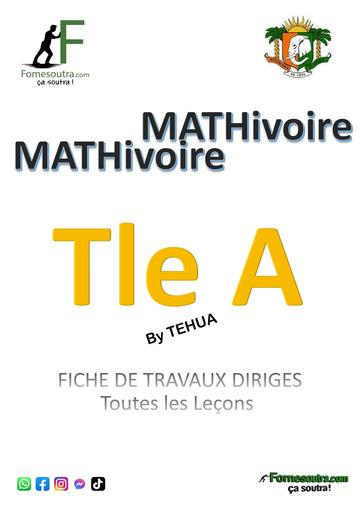 DOC TRAVAUX DIRIGES MATHS IVOIRE Tle A BY TEHUA