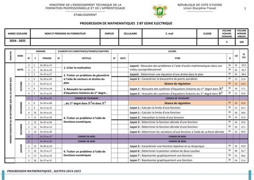 GENIE ELECTRIQUE 2e Année  BT