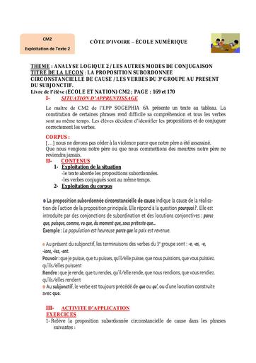 TH L9 LA PROPOSITION SUBORDONNEE CIRCONSTANCIELLE DE CAUSE -LES VERBES DU 3e GROUPE AU PRESENT DU SUBJONCTIF..pdf