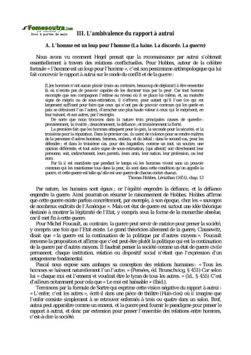 L’ambivalence du rapport à autrui - Cours de philo