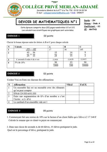 DEVOIR DE NIVEAU MATHS niveau 2nde A MERLAN 12 NOVEMBRE 2025 (DEVOIR RECTIFIE) by TEHUA
