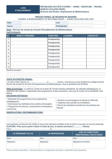 MODEL DE PV CE Mathematiques Rentrée 2026 2027 BY TEHUA