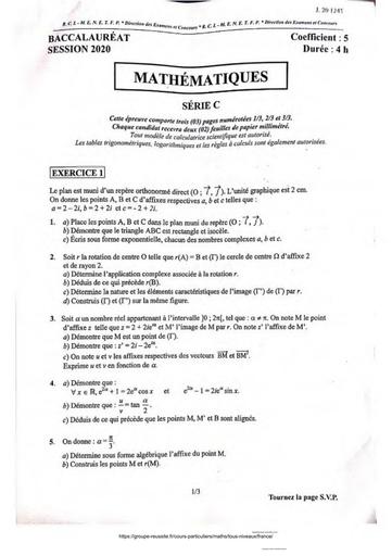Mon livre de prépa bac 2025 MATHS série C quelques sujets corrigés by TEHUA