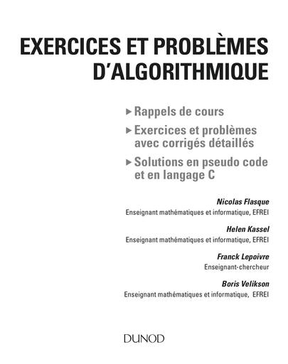 Exercices et problèmes d'algorithmiques by Tehua