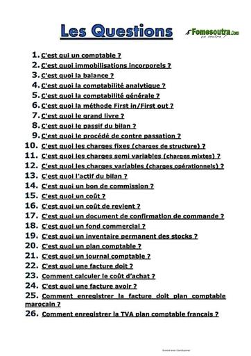 Sup Questions+ reponses en comptabilité by TEHUA