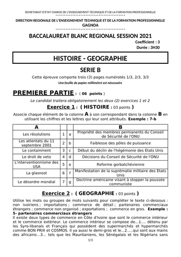 HIST GEOGRAPHIE B