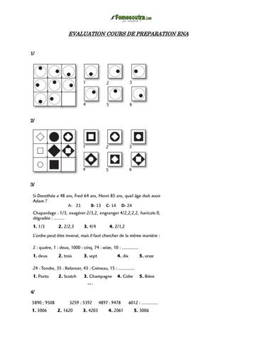 ENA EVALUATION COURS DE PREPARATION ENA Dave 2 by TEHUA