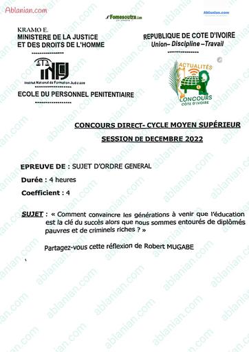 INFJ 2023 CMS ecole du personnel penitentiaire BY TEHUA