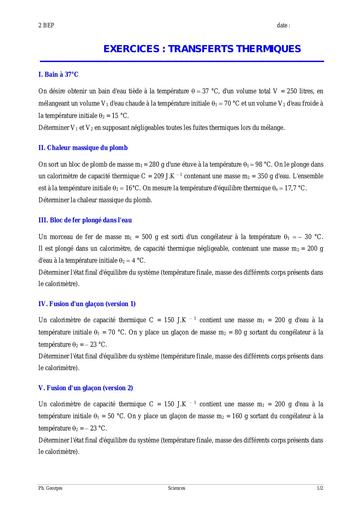 Calorimetrie exercices corriges 04