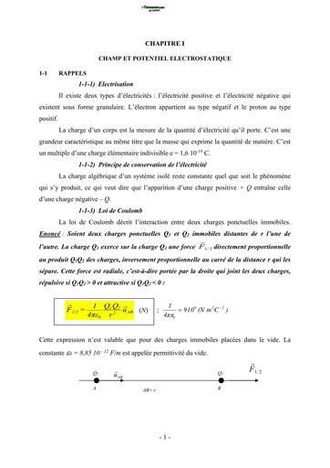 PC SUP Cours Electrostatique Électricité BY TEHUA