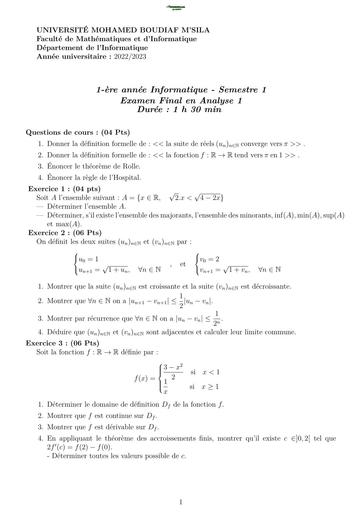 Examen3+Solution Analyse 1 1 BY TEHUA