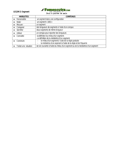 Segment (2) - Guide pédagogique Maths 6ème