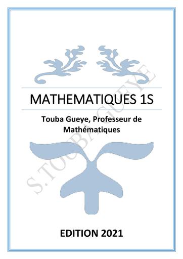 Fascicules Maths 1ière S très cool by Tehua
