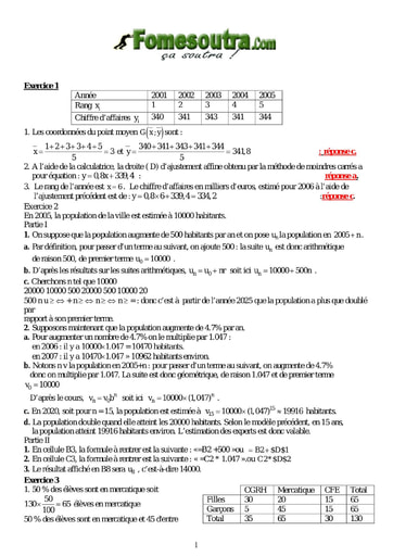 Corrigé Devoir 11 de maths niveau Terminale D