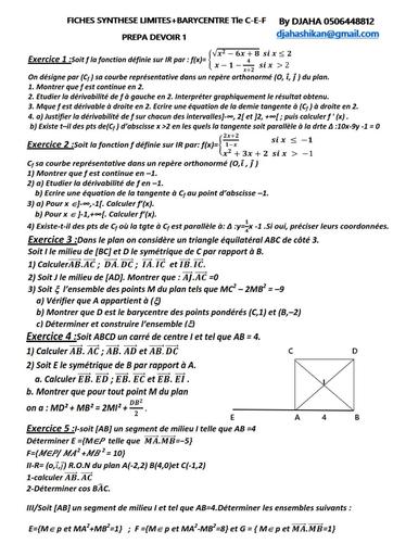 PREPA DEVOIR 1 Tle C-E-F