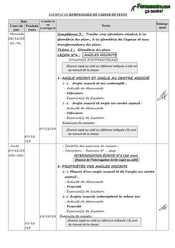EXEMPLE DE REMPLISSAGE DE CAHIER DE TEST MATHS BY TEHUA