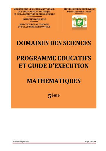 Prog éducatif maths 5è 20 2