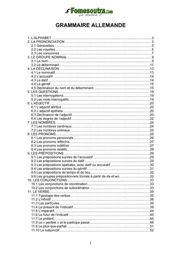 COURS DE Grammaire Allemande BY TEHUA