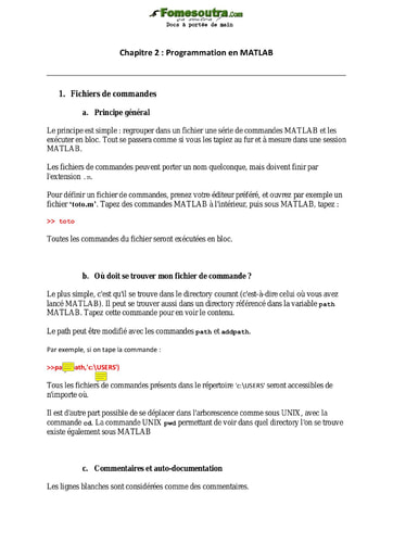 Programmation en MATLAB