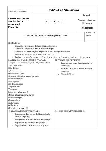 8 Puissance et energie electriques