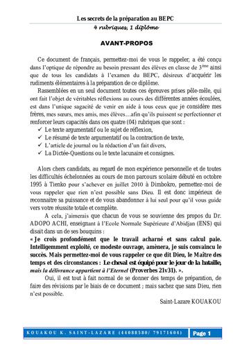 Cool APC Manuel BEPC français 3eme