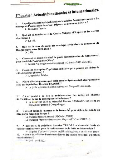 ACTUALITÉS 2023 BF