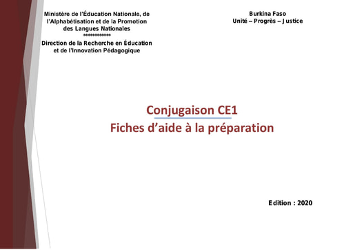 Conjugaison ce1