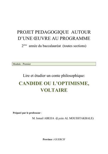 Facilitateur Candide ou l'optimisme de Voltaire