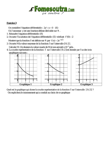 TP 6 équations différentielles maths niveau Terminale D