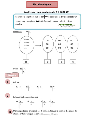 Les nombres de 0 à 1000 (3) - Cours CE1