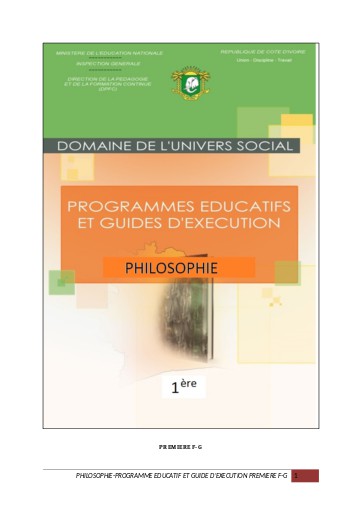 Philosophie APC Première F G