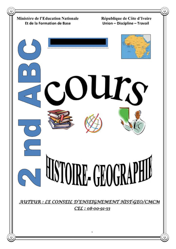 COURS HISTOIRE-GEOGRAPHIE niveau 2nde ABC by M.Tehua