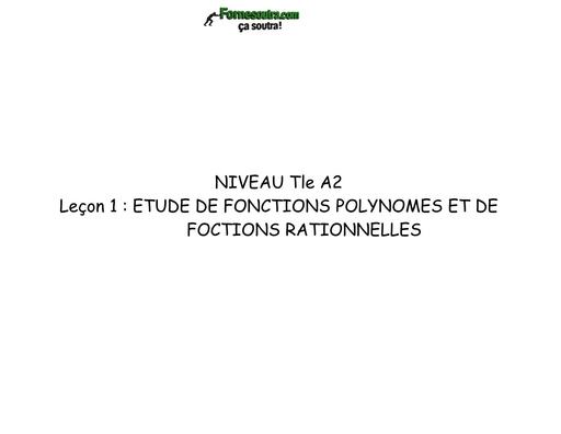 FICHE DE COURS APC MATHS Tle A1&2 toutes les leçons BY TEHUA