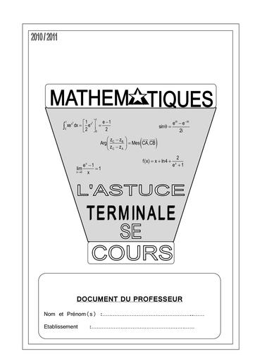 Astuces cours Maths Tle S by M.Tehua