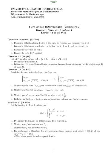 Examen3+Solution Analyse 1 2 BY TEHUA