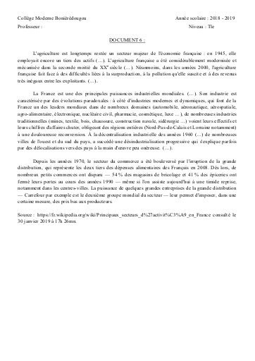 SUPPORT GEO Tle THEME 2 L2 DOC6