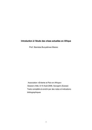 Afrique Culture Générale