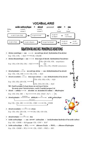 RESUME DE COURS CHIMIE Tle CD BY TEHUA